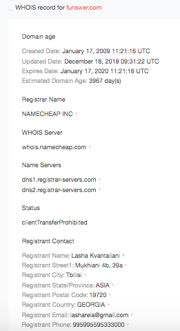 We built WHOIS reports for each domain to find out more about their owners We built WHOIS reports for each domain to find out more about their owners